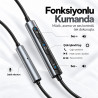 Woyax Mikrofonlu Kablolu Kulak İçi Type-C Kulaklık Silikonlu Mıknatıslı Güçlü Bass iPhone Android Telefon Tablet Laptop Uyumlu