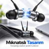 Woyax Mikrofonlu Kablolu Kulak İçi Type-C Kulaklık Silikonlu Mıknatıslı Güçlü Bass iPhone Android Telefon Tablet Laptop Uyumlu