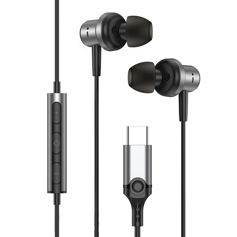 Woyax Mikrofonlu Kablolu Kulak İçi Type-C Kulaklık Silikonlu Mıknatıslı Güçlü Bass iPhone Android Telefon Tablet Laptop Uyumlu