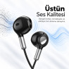 Woyax Mikrofonlu Kablolu Kulak İçi Type-C Kulaklık Mıknatıslı Güçlü Bass iPhone Android Telefon Tablet Laptop Uyumlu