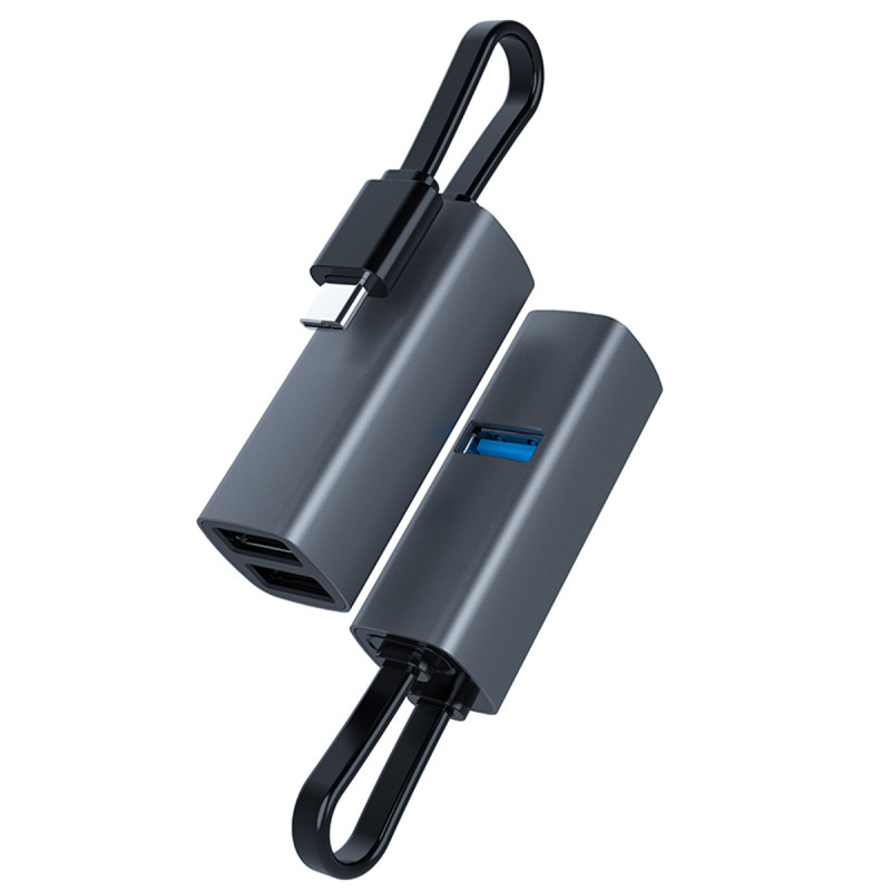 Woyax 5 in 1 Type-C USB Hub Çoklayıcı Dönüştürücü Converter USB 3.0 2x USB 2.0 SD MicroSD TF Kart Okuyucu