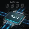 Woyax by Deji Xiaomi Gan 65W 2x Type-C PD ve USB Yüksek Hızlı Şarj Aleti, 1.2m 100W-5A Type-C Şarj Kablosu