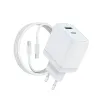 Woyax by Deji Dizüstü Bilgisayar için 45W PD Type-C Çoklu Süper Hızlı Şarj Aleti PD ve USB Çıkış 1.2M 60W-2A Type-C Şarj Kablolu