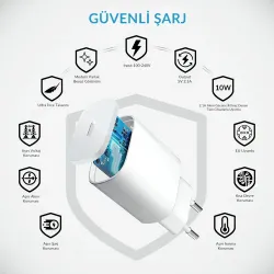 Deji HTC 10W 2.1A Micro Usb Şarj Aleti / Cihazı Siyah