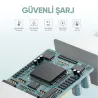 Woyax by Deji Infinix 20W PD Type-C Çoklu Hızlı Şarj Aleti / Cihazı PD ve USB Çıkış 1.2M Type-C Şarj Kablosu