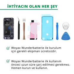 Woyax iPhone 13 Mini Premium Batarya 2550 mAh Yüksek Kapasite