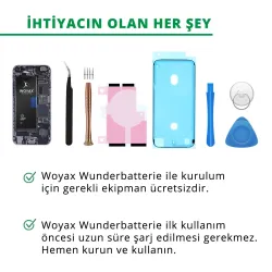 Woyax iPhone 13 Pro Max Premium Batarya 4750 mAh Yüksek Kapasite