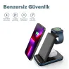 Woyax by Deji iPhone-Watch-Airpods ve Android Uyumlu Katlanabilir 15W Hızlı Wireless Kablosuz Şarj Standı