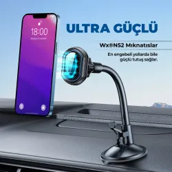 Woyax by Deji Güçlü Mıknatıslı Vantuzlu Araç İçi Telefon Tutucu - Vakumlu Akrobat Araba Telefon Tutacağı