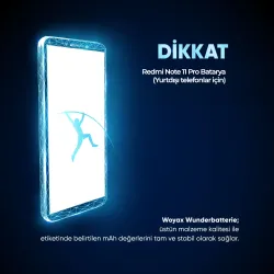 Woyax by Deji Xiaomi Redmi Note 11 Pro Batarya (Yurtdışı telefonlar için-özet bölümünü okuyunuz) BM5A