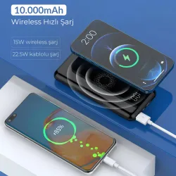 Woyax by Deji Powerbank 10000mAh 22.5W Kablosuz Hızlı Taşınabilir Şarj Cihazı