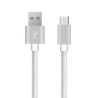 Deji Micro USB Şarj ve Data Kablosu Örgülü Beyaz 1.2M