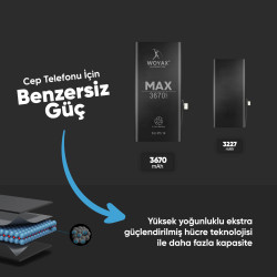 Woyax iPhone 14 Premium Batarya 3670 mAh Yüksek Kapasite