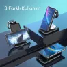 OUTLET Woyax by Deji iPhone-Watch-Airpods ve Magsafe Uyumlu Katlanabilir 15W Hızlı Wireless Kablosuz Şarj Standı