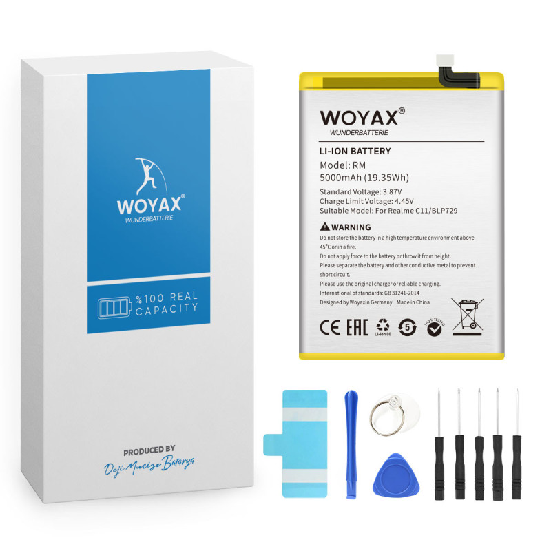 Woyax By Deji Realme C11 2021 / 5 / 5i / 5s / C3 Uyumlu Premium Batarya / blp729