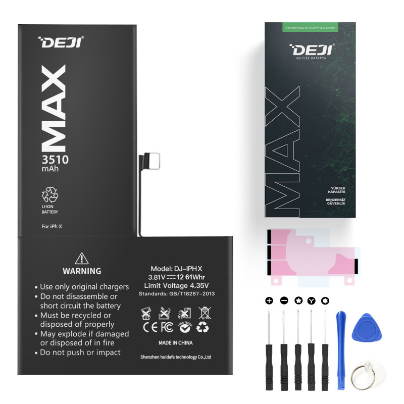 iPhone X Mucize Batarya Deji 3510mAh Yüksek Kapasite