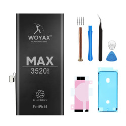 Woyax iPhone 15 Uyumlu Premium Batarya 3520 Mah Yüksek Kapasite