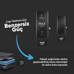 Woyax iPhone 15 Uyumlu Premium Batarya 3520 Mah Yüksek Kapasite