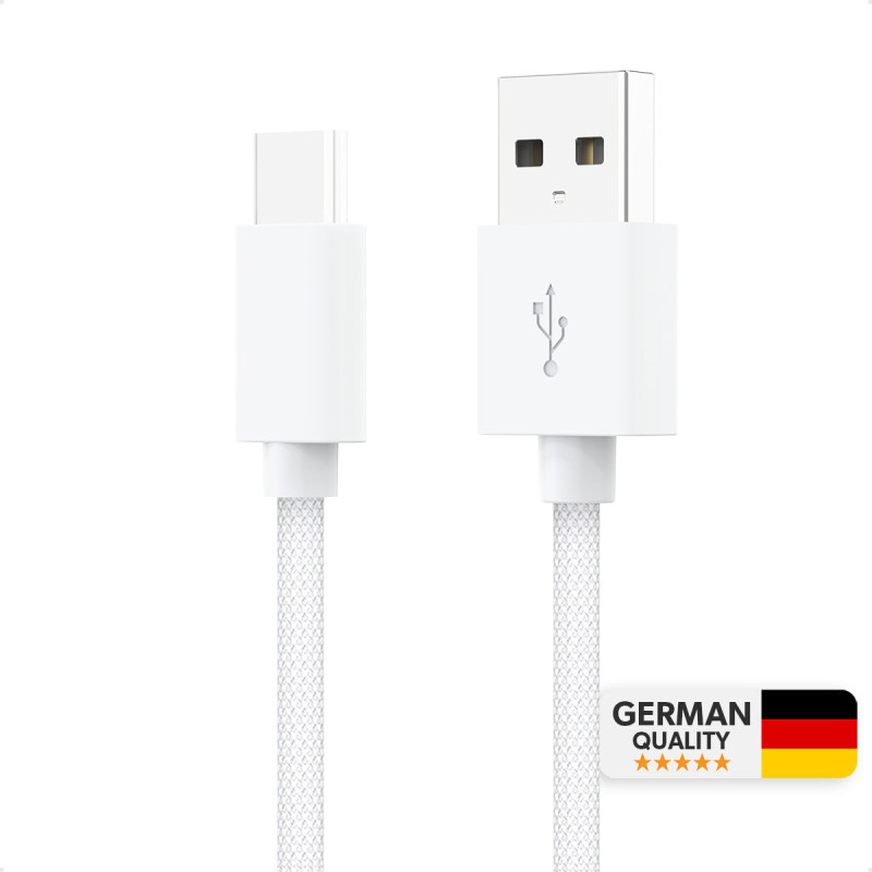 Woyax by Deji Xiaomi Kablo 120w Örgülü Hızlı Şarj ve Data Kablosu Type-C 1.2m BEYAZ