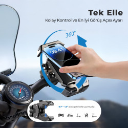 Woyax Holdy Motosiklet Telefon Tutucu Bisiklet ATV Scooter Bağlantılı Telefon Tutacağı Gidon için