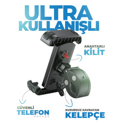 Woyax Holdy Motosiklet Telefon Tutucu Bisiklet ATV Scooter Bağlantılı Telefon Tutacağı Gidon için