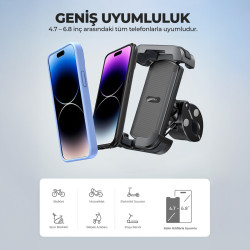 Woyax Holdy Motosiklet Telefon Tutucu Bisiklet ATV Scooter Bağlantılı Telefon Tutacağı Gidon için