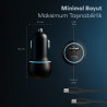 Woyax Araç Şarj Aleti Çakmaklık Type-C + USB Girişli Kablolu Set 38W