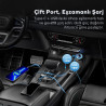Woyax Araç Şarj Aleti Çakmaklık Type-C + USB Girişli Kablolu Set 38W