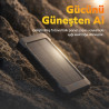 Woyax Güneş Enerjili Solar Powerbank 10000mah Led Işıklı Taşınabilir Batarya Şarj Cihazı Siyah