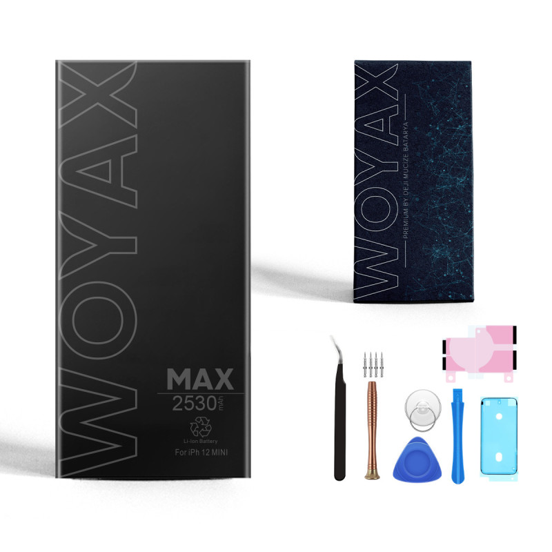 Woyax iPhone 12 Mini Batarya 2510mAh Yüksek Kapasite