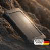 Woyax Güneş Enerjili Solar Powerbank 10000mah Led Işıklı Taşınabilir Batarya Şarj Cihazı Siyah