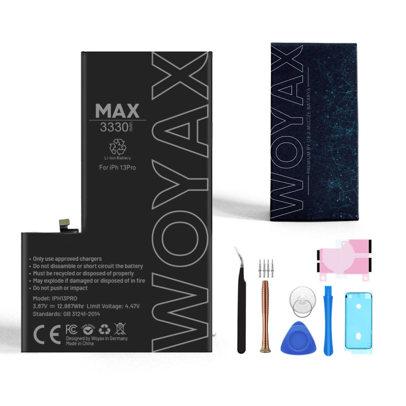 Woyax iPhone 13 Pro Premium Batarya 3300 mAh Yüksek Kapasite