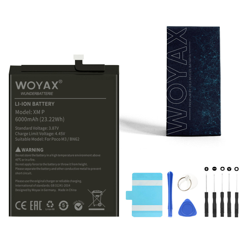 Woyax by Deji Xiaomi Poco M3 / Redmi 9T / Redmi Note 9 4G Mucize Batarya