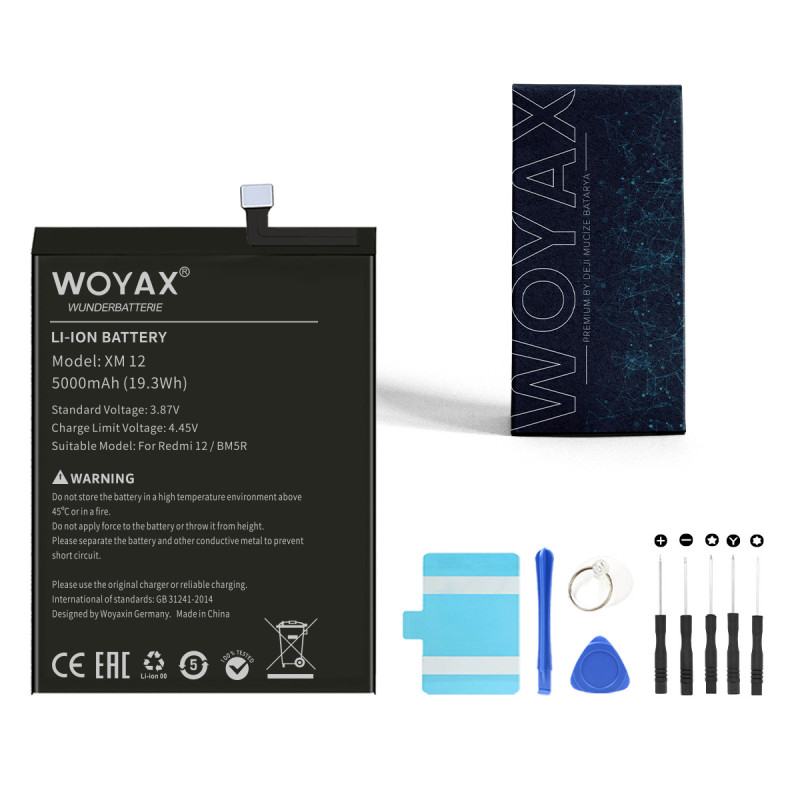 Woyax by Deji Xiaomi Redmi 12 Uyumlu Premium Mucize Batarya