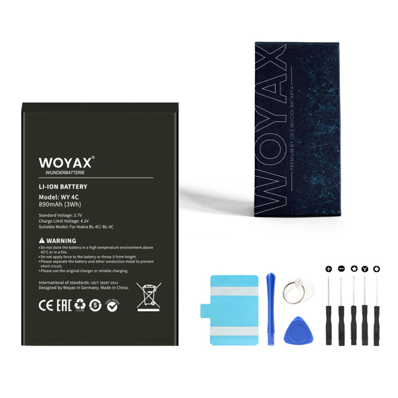 Woyax by Deji Nokia BL-4C / 6300 / 6100 / 6101 / 6131 / X2 Batarya