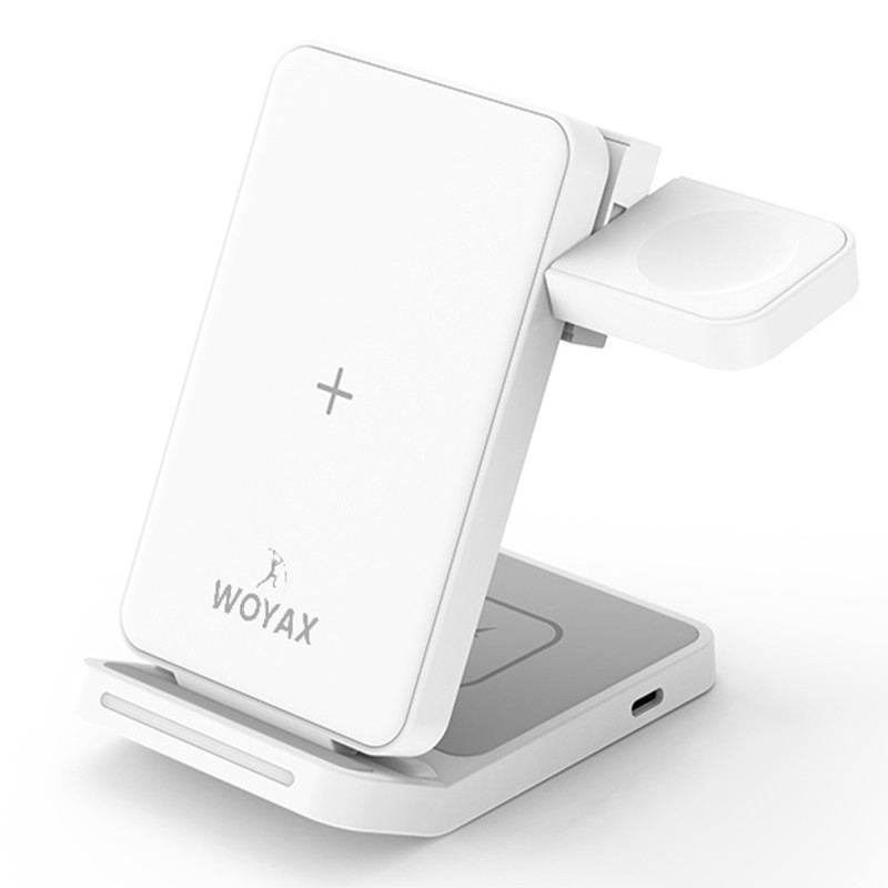Woyax Wireless Kablosuz Şarj Standı Katlanabilir Huawei Watch iPhone Android Telefon Saat Kulaklık Uyumlu
