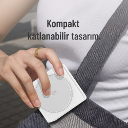 Woyax Wireless QI2 Kablosuz Şarj Standı Katlanabilir iPhone-iWatch-AirPods Uyumlu 15W Hızlı Telefon Kulaklık Saat