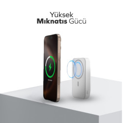 Woyax Ledli Makyaj Aynalı Powerbank 3000mAh Taşınabilir Şarj Cihazı Beyaz iPhone Samsung Xiaomi
