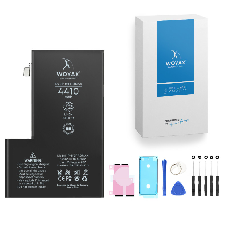 Woyax iPhone 12 Pro Max Premium Batarya 4410mAh Yüksek Kapasite