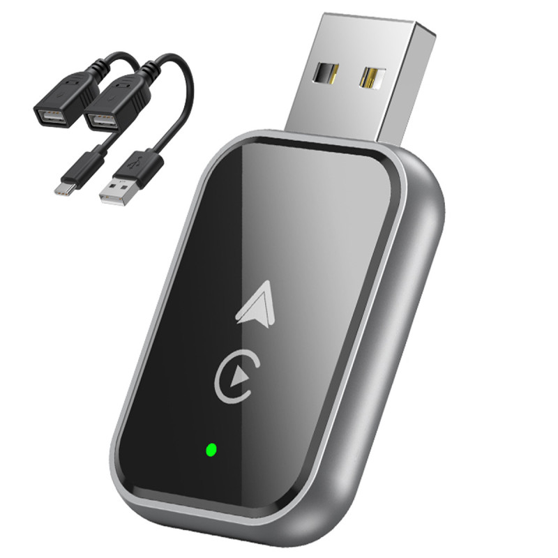 Kablosuz CarPlay Dönüştürücü Android Auto Adaptörü USB/Type-C 2’si 1 arada Dongle Apple CarPlay Kablosuz Bağlantı