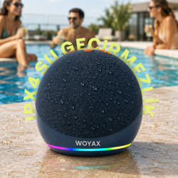 Taşınabilir Bluetooth Hoparlör, 15W Kablosuz Küre Speaker, Ses Bombası USB, TWS, 15W Güçlü Ses Bass Küçük Büyük Boy