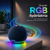 Taşınabilir Bluetooth Hoparlör, 15W Kablosuz Küre Speaker, Ses Bombası USB, TWS, 15W Güçlü Ses Bass Küçük Büyük Boy