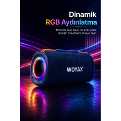 Taşınabilir Bluetooth Hoparlör, 30W Kablosuz Oval Speaker, Ses Bombası USB, TWS, 30W Güçlü Ses Bass Büyük Küçük Boy