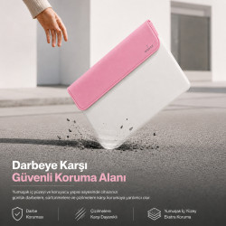 Woyax CleanFit 13-14 İnç Slikon Süet Laptop Çantası MacBook Kılıfı iPad Tablet Su Geçirmez El Çantası