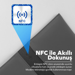 Woyax S-Touch 15-16 İnç NFC Özellikli  Slikon Süet Laptop Çantası MacBook Kılıfı iPad Tablet Su Geçirmez El Çantası