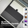 Woyax S-Touch 13-14 İnç NFC Özellikli Slikon Süet Laptop Çantası MacBook Kılıfı iPad Tablet Su Geçirmez El Çantası
