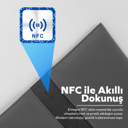 Woyax S-Touch 13-14 İnç NFC Özellikli Slikon Süet Laptop Çantası MacBook Kılıfı iPad Tablet Su Geçirmez El Çantası