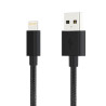 Woyax iPhone Şarj ve Data Kablosu Örgülü Lightning Siyah 1.2M