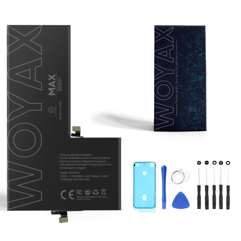 Woyax iPhone 11 Pro Premium Batarya 3560mAh Yüksek Kapasite