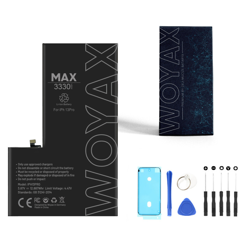 Woyax iPhone 13 Pro Premium Batarya 3330 mAh Yüksek Kapasite